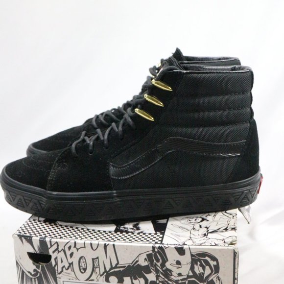 VANS X MARVEL Black Panther Sk8 Hi Limited Edition Sz 8.5 US Men - Picture 4 of 12